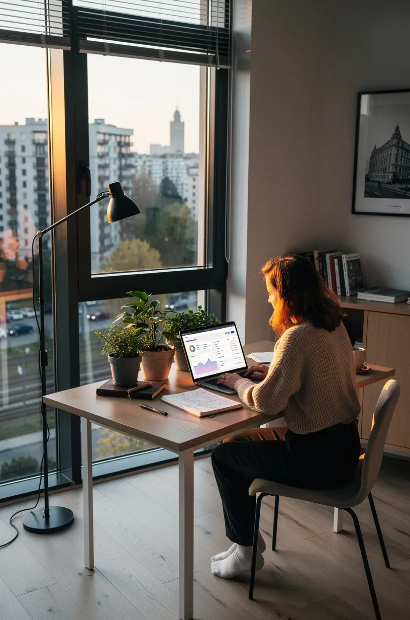 Ręka trzymająca długopis nad dokumentami budżetowymi, podkreślająca edukację i planowanie wydatków.